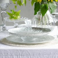<br><br>アイスベルク フラッシュ　Eisberg -FLASH-　ワイドリムクーププレート24cm　２色　EB2442<br>【トルコ製 ガラス食器 おしゃれ おもてなし パーティー お皿 デザート皿 サラダ皿】