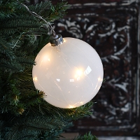 <br><br>ＬＥＤライト ＧＬＡＳＳ スムース ボール ２色<br><br>【クリスマスツリー Xmas Christmas 装飾 飾り ボール おしゃれ インテリア ガラス雑貨 ディスプレイ LEDライト】