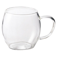 <br><br>【取り寄せ商品】<br>HEAT-RESISTANT GLASS 樽型マグカップ【中国製】　G8902050<br>【耐熱ガラス ガラス食器 ティーセット 紅茶】