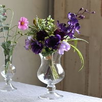 <br><br>adrett アドレット ガラス製フラワーベース　ワイド<br>【ガラスフラワーベース 陶器 花器 花瓶】